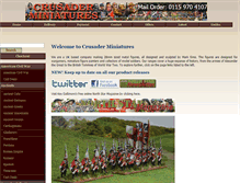 Tablet Screenshot of crusaderminiatures.com